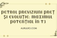 Petrol Previziuni Preț și Evoluție: Maximul Potențial în T3